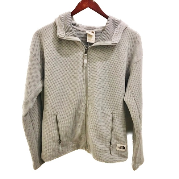 The North Face Sibley Fleece Hoodie Small Gray Jacket Sweatshirt Zip Up Knit - Picture 1 of 12